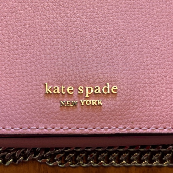 Kate Spade Candy Pink Crossbody Leather Purse With Chain Handle - Picture 3 of 12